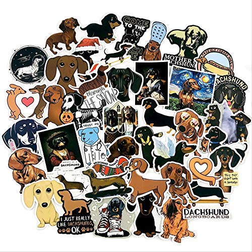 nobrand 50Pcs Süße Animation Wurst Hund Graffiti Aufkleber Doghouse Toy Baggage Laptop Skateboard Gitarre Dekoration von NOBRAND