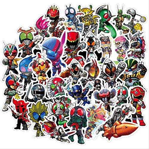 nobrand 50pcs Cartoon Anime Kamen Rider Aufkleber Klassische Graffiti für das Styling Fahrrad Motorrad Aufkleber Laptop Gepäck Aufkleber von NOBRAND