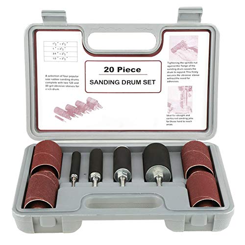 nobrands Trommelschleifer Kit - 20 Stück Schleifhülsen Schleifwalzen Set für Bohrmaschine Spindelschleifer Trommelschleifer Werkzeugsatz mit Koffer nobrands Trommelschleifer Kit - 20 Stück Schleifhülsen Schleifwalzen Set für Bohrmaschine Spindelschleifer Trommelschleifer Werkzeugsatz mit Koffer von nobrands