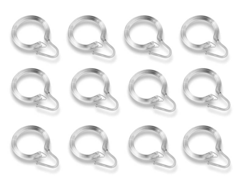 nodeko Duschvorhangringe Duschmantelringe Innendurchmesser 35 mm, für Duschvorhangstangen, (Packung, 12-St), einfacher Wechsel von nodeko