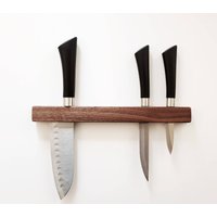 Walnuss-Messerhalter An Der Wand Befestigte Hölzerne Küchenaufbewahrung von noirdotdesign