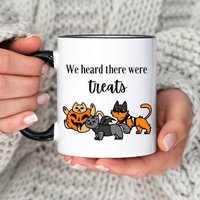 We Heard There Were Treats Katze Halloween Tasse | Lustige Mama Katzentasse Papa Süße Tassen Tierbecher von nomadlilyshop