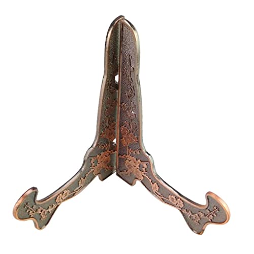 non-brand 1 STK. Metall Klappbar Tellerständer Dekoteller Halter für Teller Bilder - Bronze, 14cm von non-brand