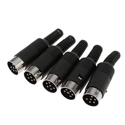 non-brand 5pcs DIN Stecker 3 4 5 6 7 8-polig männlich schwarz - 6 Pin von Homyl