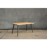 Esstisch Schreibtisch Aus Eichenholz Tisch Eiche Vintage Altholz Industrial Midcentury Danish Massivholz Nonconform von nonconform