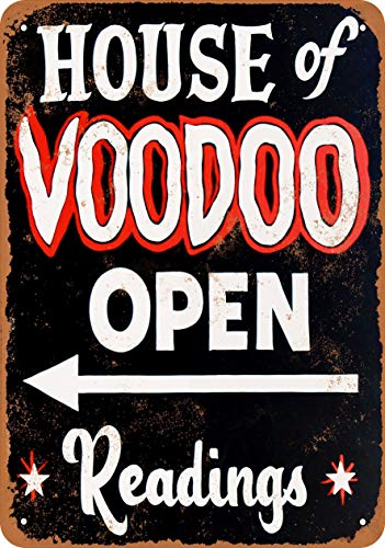 none_branded House of Voodoo Blechschild Retro Blech Metall Schilder Poster Deko Vintage Kunst Türschilder Schild Warnung Hof Garten Cafe Toilette Club Geschenk von none_branded