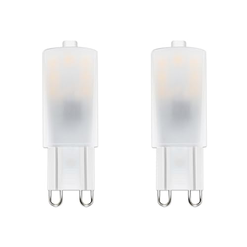 Noobibaba G9 LED Birne, 2,5W 230V G9 LED Glühbirne, 15W 25W G9 Halogenlampen Ersatz, 250lm Nicht-Dimmbar, 2 Stück (Warmweiß 2700K) von Noobibaba