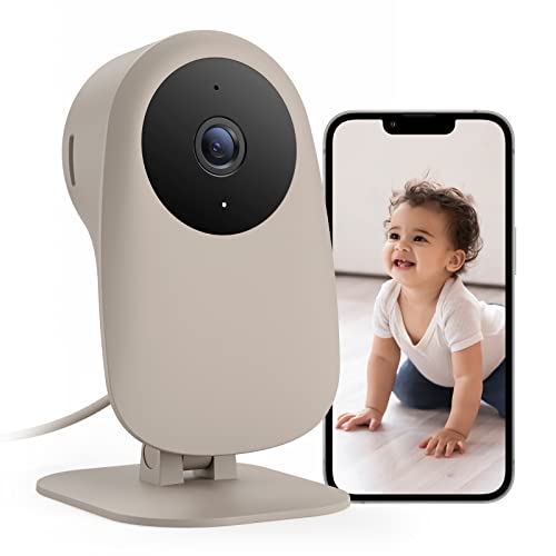 nooie Baby Monitor, Babyphone mit Kamera WLAN, Baby Kamera mit APP und Handy Verbindung, 1080P Nachtsicht, Bewegungs und Cry Detection Alexa kompatibel, Bewegungs Geräuscherkennung von nooie