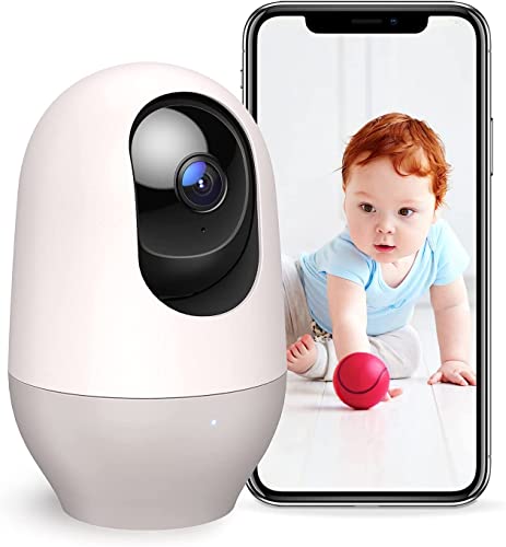 Nooie Überwachungskamera, WiFi, 1080P, IP-Kamera, 360° Schwenk-/Neigefunktion, Bewegungserkennung, Infrarot-Nachtsicht, bidirektionales Audio, kompatibel mit Alexa, für Baby/Tiere von nooie