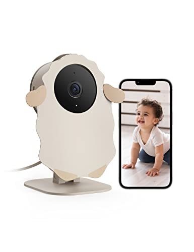 nooie Babyphone Kamera, 1080P Baby IP-Kamera, Videomonitor für Babys mit Kamera und App, bidirektionales Audio mit Gegensprechanlage, Nachtsicht, Bewegungserkennung und Sound von nooie