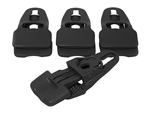 Multiklipp universal Befestigungsclips 4-er Set Mini oder Midi Schwarz Mini von noorsk