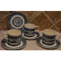 Vier Blue Willow Usa Untertassen ~ Drei Kaffee/Teetassen Schöner Gebrauchter Zustand Vier Blue Willow Usa Untertassen ~ Drei Kaffee/Teetassen Schöner Gebrauchter Zustand von noplace2putit