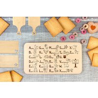 Frühstücksbrettchen Für Kinder Mit Alphabet - Buchstaben Lernen Geschenk Zum Schulanfang Frühstücksbrettchen Für Kinder Mit Alphabet - Buchstaben Lernen Geschenk Zum Schulanfang von nordherzDE