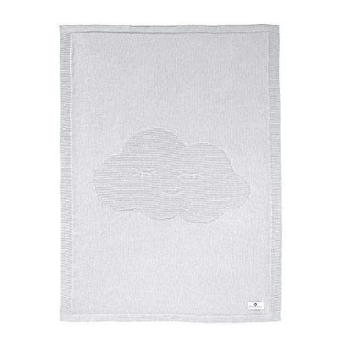 Nordic Coast® Baby Decke Baumwolldecke – Babydecke Grau – [100x70 cm] – 100% Oeko Tex Baumwolle – Kuschelstrickdecke Atmungsaktiv Puckdecke Schmusedecke Säuglingsdecke Baby – Premium Qualität von nordic coast company