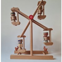 Holzkarussell | Vintage Spielzeug Handarbeit 60Er Jahre von nordiskmoebler