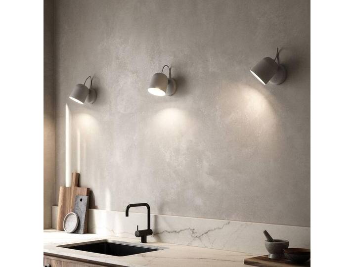 DFTP by Nordlux Design Wandlampe Angle, dimmbar, alu / grau / zink, für Wohn- / Esszimmer, Metall, Modern, Wandleuchte, Wandlampe Innen von nordlux