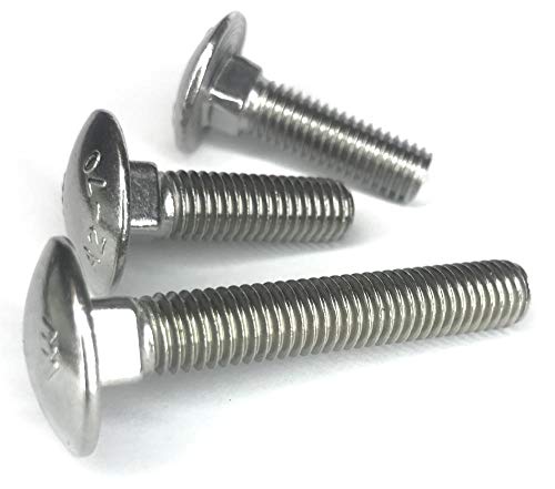 Schlossschrauben M5x12 Edelstahl 5 Stück Torbandschrauben Flachrundschrauben mit Vierkantansatz DIN 603 Flachrundkopf Schrauben Schloßschrauben VA V2A Vollgewinde | norm-genau® von norm-genau