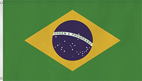 Fahne mit Messingösen 90 x 150, 150 x 250 oder 300 x 500 cm wählbar Farbe Brasilien Größe 150 x 250 von normani