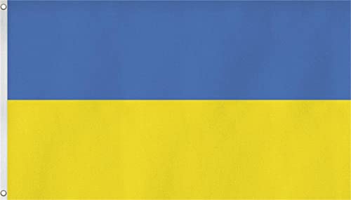 Fahne mit Messingösen 90 x 150, 150 x 250 oder 300 x 500 cm wählbar Farbe Ukraine Größe 300 x 500 von normani