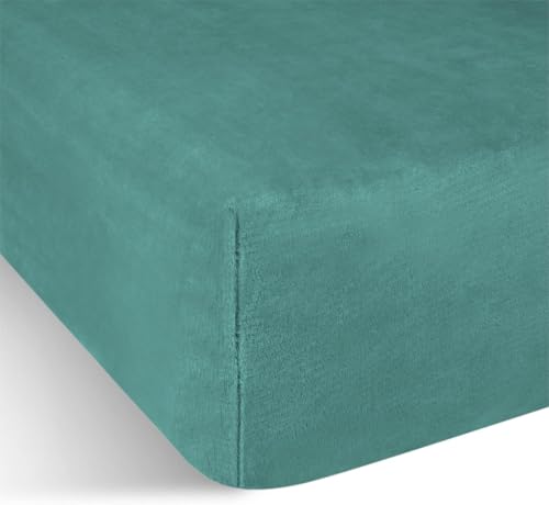 Flanell Spannbettlaken - Kuscheliges Bettlaken mit Cashmere Touch und 35 cm Steghöhe - Winter Spannbetttuch für 90x200, 100x200, 140x200 und 180x200 Farbe Blau Größe 200 cm x 200 cm Flanell Spannbettlaken - Kuscheliges Bettlaken mit Cashmere Touch und 35 cm Steghöhe - Winter Spannbetttuch für 90x200, 100x200, 140x200 und 180x200 Farbe Blau Größe 200 cm x 200 cm von normani