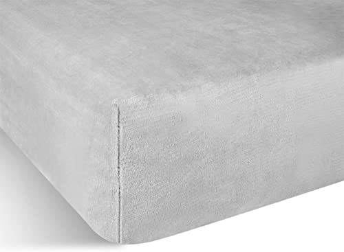 Flanell Spannbettlaken - Kuscheliges Bettlaken mit Cashmere Touch und 35 cm Steghöhe - Winter Spannbetttuch für 90x200, 100x200, 140x200 und 180x200 Farbe Hellgrau Größe 90-100 cm x 200 cm Flanell Spannbettlaken - Kuscheliges Bettlaken mit Cashmere Touch und 35 cm Steghöhe - Winter Spannbetttuch für 90x200, 100x200, 140x200 und 180x200 Farbe Hellgrau Größe 90-100 cm x 200 cm von normani