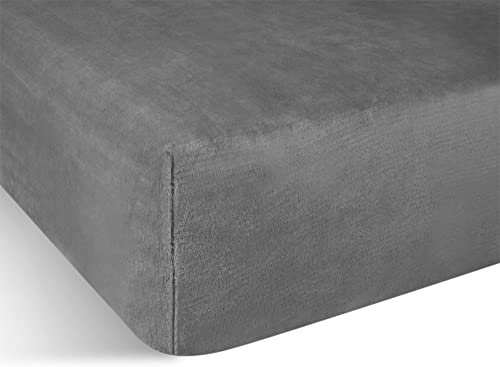 Flanell Spannbettlaken - Kuscheliges Bettlaken mit Cashmere Touch und 35 cm Steghöhe - Winter Spannbetttuch für 90x200, 100x200, 140x200 und 180x200 Farbe Anthrazit Größe 180 cm x 200 cm Flanell Spannbettlaken - Kuscheliges Bettlaken mit Cashmere Touch und 35 cm Steghöhe - Winter Spannbetttuch für 90x200, 100x200, 140x200 und 180x200 Farbe Anthrazit Größe 180 cm x 200 cm von normani