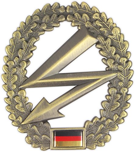 Original Bundeswehr Barettabzeichen aus Metall in verschiedenen Sorten zur Auswahl Farbe Fernmelder von normani