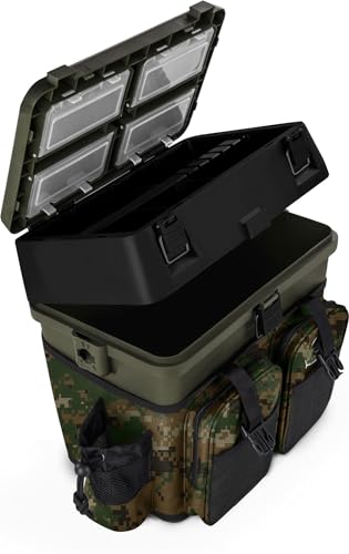 Sitzkiepe Angelobox Angel-Sitzbox Angelrucksack Angeltasche Angelkoffer Angler-Gerätekasten mit 4 Tackle Boxen Farbe Digital Woodland Sitzkiepe Angelobox Angel-Sitzbox Angelrucksack Angeltasche Angelkoffer Angler-Gerätekasten mit 4 Tackle Boxen Farbe Digital Woodland von normani