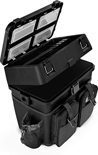Sitzkiepe Angelobox Angel-Sitzbox Angelrucksack Angeltasche Angelkoffer Angler-Gerätekasten mit 4 Tackle Boxen Farbe Dunkelschwarz Sitzkiepe Angelobox Angel-Sitzbox Angelrucksack Angeltasche Angelkoffer Angler-Gerätekasten mit 4 Tackle Boxen Farbe Dunkelschwarz von normani