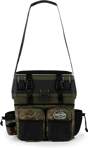 Sitzkiepe Angelrucksack Multi-Angelbox Sitz- und Gerätekasten mit Tragegurtsystem - inklusive 4 Kunststoffboxen Farbe Digital Woodland Sitzkiepe Angelrucksack Multi-Angelbox Sitz- und Gerätekasten mit Tragegurtsystem - inklusive 4 Kunststoffboxen Farbe Digital Woodland von normani
