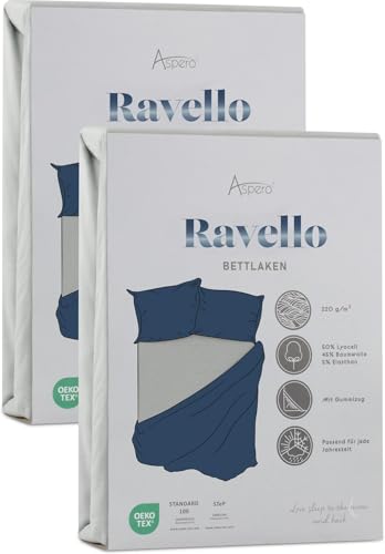 Spannbettlaken aus weichem Lyocell-Baumwoll Material mit 35 cm Steghöhe - atmungsaktives Spann-Betttuch Baumwoll-Bettlaken Laken Farbe 2 x Hellgrau Größe 80-100 cm x 200 cm x 35 cm Spannbettlaken aus weichem Lyocell-Baumwoll Material mit 35 cm Steghöhe - atmungsaktives Spann-Betttuch Baumwoll-Bettlaken Laken Farbe 2 x Hellgrau Größe 80-100 cm x 200 cm x 35 cm von normani