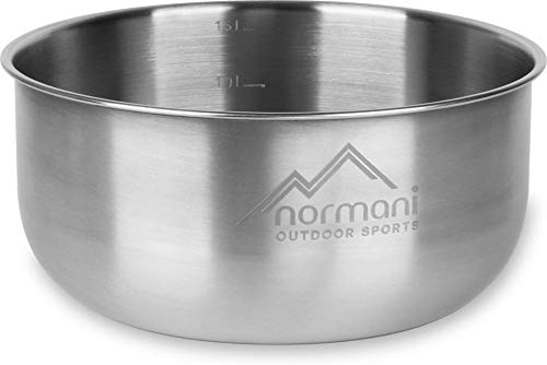 normani 1-3 Outdoor Schalen Teller Suppenteller Schüssel aus rostfreiem 18/8 Edelstahl - 1,6 Liter Farbe 1 Stück von normani