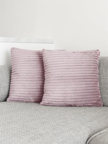normani 2 oder 4 Couch-Kissen mit und ohne Füllung | 45x45cm oder 60x60cm | aus weichem Streifen-Flanell mit Reißverschluss Farbe 60x60 cm Rosa Größe 2er Set mit Füllung normani 2 oder 4 Couch-Kissen mit und ohne Füllung | 45x45cm oder 60x60cm | aus weichem Streifen-Flanell mit Reißverschluss Farbe 60x60 cm Rosa Größe 2er Set mit Füllung von normani