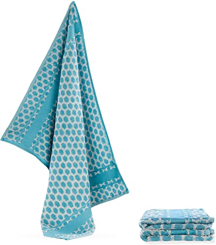 normani Geschirrtücher Abtrocktücher aus 100% saugstarker Baumwolle3,6 oder 12 Geschirrhandtücher Frottee Geschirrtuch 50 x 70 cm Farbe 3 × Hellblau von normani