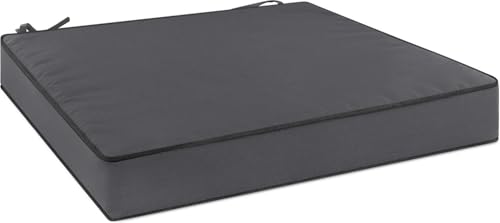 normani 4/8 x Stuhlkissen Stuhlauflage Sitzkissen - Gemütliches weiches Sitzpolster mit 5 cm Schaumblock-Füllung - Made In Europe Farbe Anthrazit Größe 4er-Set von normani