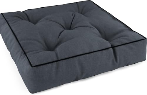 normani 4/8 x Stuhlkissen Stuhlpolster Stuhlauflagen Sitzkissen mit weicher 9 cm Füllung - Made in Europe Farbe Dunkelgrau Größe 4er-Set von normani