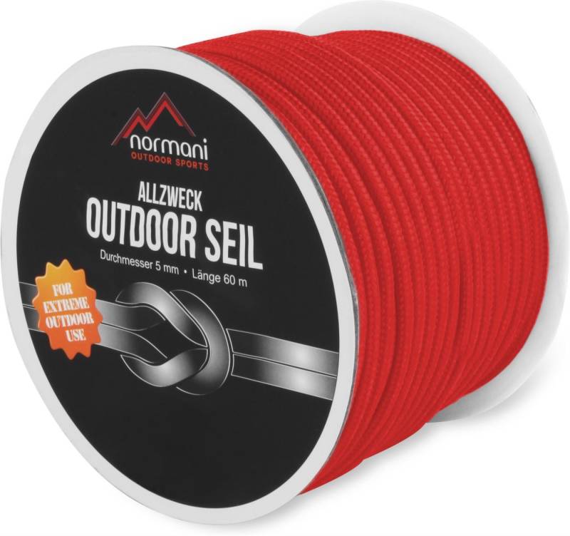 normani Allzweck-Outdoor-Seil 5 mm x 60 m Chetwynd Seil, Belastbar bis 250 Kg - Caravan, Zelt, Outdoor oder Boot von normani