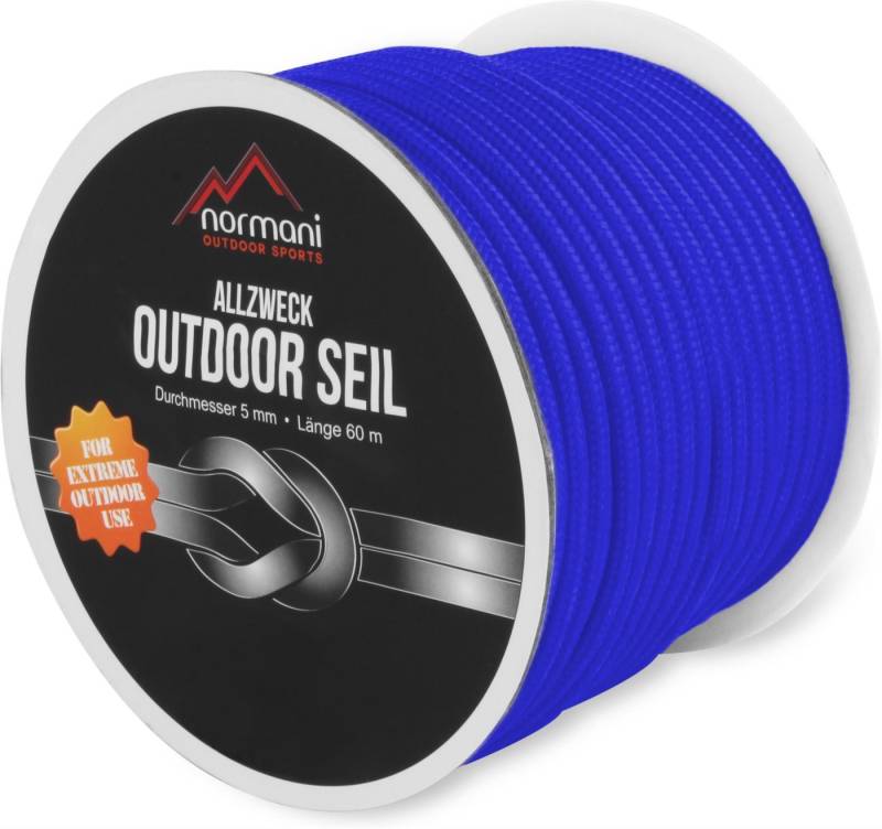 normani Allzweck-Outdoor-Seil 5 mm x 60 m Chetwynd Seil, Belastbar bis 250 Kg - Caravan, Zelt, Outdoor oder Boot von normani
