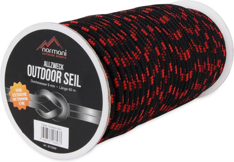 normani Allzweck-Outdoor-Seil 9 mm x 60 m Manning Seil, Paracord-Seil Allzweckseil Reepschnur Gartenseil Leine Zeltseil von normani