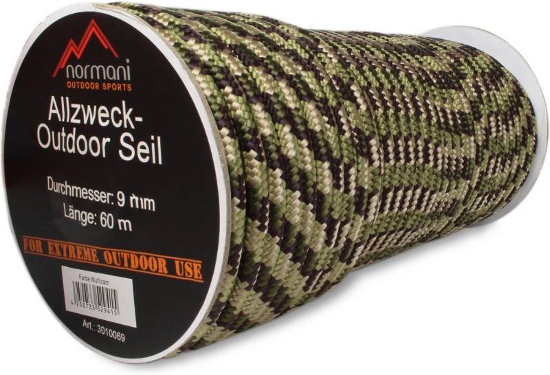 normani Allzweck-Outdoor-Seil 9 mm x 60 m Manning Seil, Paracord-Seil Allzweckseil Reepschnur Gartenseil Leine Zeltseil von normani