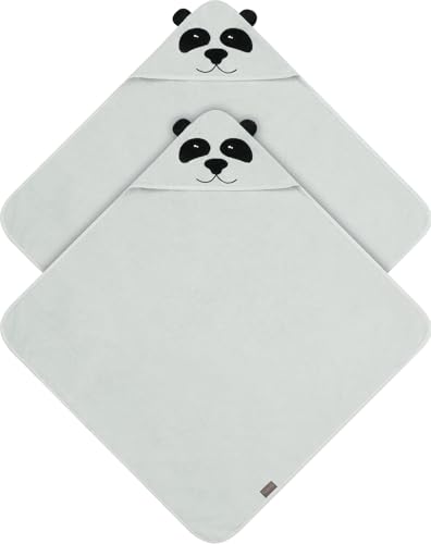 normani Baby Kapuzentuch Frottee Wickeltuch Kapuzenhandtuch aus 100% Bio-Baumwolle in 80x80 cm - Badetuch für kleine Kinder Farbe 2 x Hellgrau normani Baby Kapuzentuch Frottee Wickeltuch Kapuzenhandtuch aus 100% Bio-Baumwolle in 80x80 cm - Badetuch für kleine Kinder Farbe 2 x Hellgrau von normani
