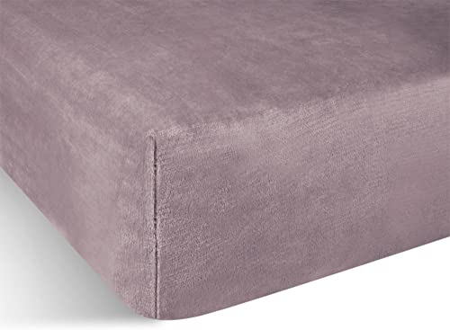 Flanell Spannbettlaken - Kuscheliges Bettlaken mit Cashmere Touch und 35 cm Steghöhe - Winter Spannbetttuch für 90x200, 100x200, 140x200 und 180x200 Farbe Rosa Größe 140 cm x 200 cm von normani