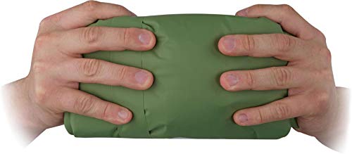 normani Ultrakleine MEGA Kopmpakte Camping-Luftmatratze wasserdichte Isomatte Biwakmatte Schlafmatte mit 520 g - SUPERLEICHT Farbe Olive von normani