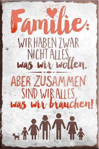 Magnet ''Familie Wir haben zwar Nicht Alles Aber Zusammen'' 9x6cm Kühlschrankmagnet Lustige Sprüche Feier Vintage Retro Geburtstag Deko Party Überraschung Fan Familie Zuhause Eltern Geschwister von Generic