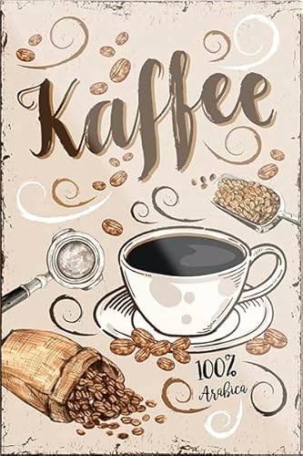 Magnet ''Kaffee'' 9x6cm Kühlschrankmagnet Lustige Sprüche Feier Vintage Retro Geburtstag Deko Party Überraschung Fan Lebensmittel Kaffee Kaffeebohne Kuchen Tee Grill von Generic