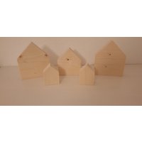 5 Stück Holzhäuser Als Set, Deko Holzhäuser, Holz Häuschen, Dekohäuschen, Dekoration 5 Stück Holzhäuser Als Set, Deko Holzhäuser, Holz Häuschen, Dekohäuschen, Dekoration von notFactoryDesign