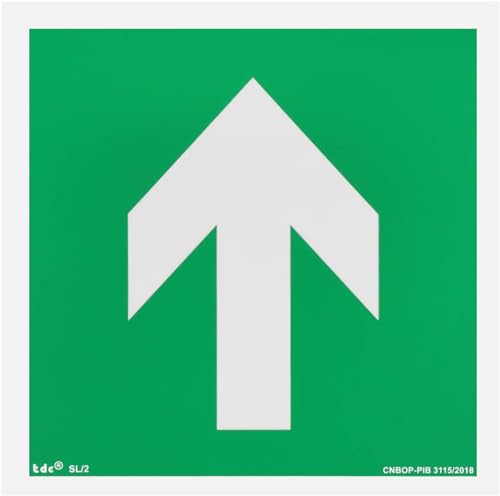 notlok Safety Work - Notausgangsschild Nachleuchtend [ 15 x 15 cm ] | PVC Platte mit Schaumstoffklebeband | DIN EN ISO 7010, DIN 67510 | Fluchtwegschilder Nachleuchtend, Notausgang Schild Beleuchtet von notlok Safety Work