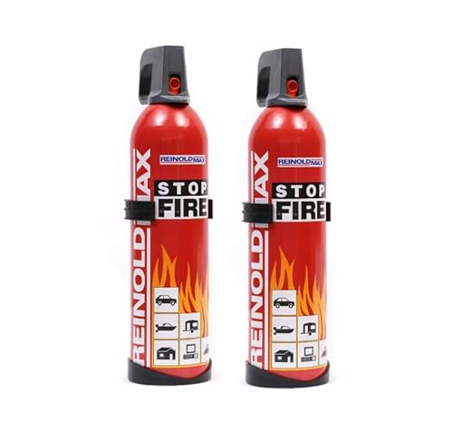 notlok Safety Work - 2x 1000g Feuerlöschspray | Klein Feuerlöscher Haushalt ideal für Küche Aber auch für Auto | Feuerlöscher Schaum löscht wirksam Feuer A B E | Kann als Fettbrandlöscher nutzen von notlok Safety Work