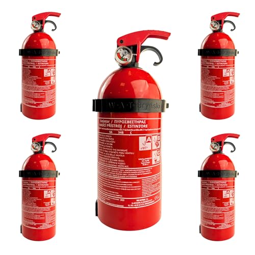 notlok Safety Work - 5X 1kg Pulver Feuerlöscher ABC + elektrische Geräte < 1000 V | 3 Jahre Garantie | Mini Dauerdruck Feuerlöscher Haushalt ideal für Küche und für Auto | + Feuerlöscher Halterung notlok Safety Work - 5X 1kg Pulver Feuerlöscher ABC + elektrische Geräte < 1000 V | 3 Jahre Garantie | Mini Dauerdruck Feuerlöscher Haushalt ideal für Küche und für Auto | + Feuerlöscher Halterung von notlok Safety Work