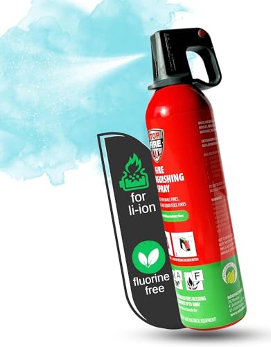 notlok Safety Work - 750g Feuerlöscher für Elektrobrände | Feuerlöschspray A F + Lithium-Batterien und Kfz-Akkus | Fettbrandlöscher, Feuerlöscher Haushalt, Feuerlöscher Auto Feuerlöscher Schaum von notlok Safety Work